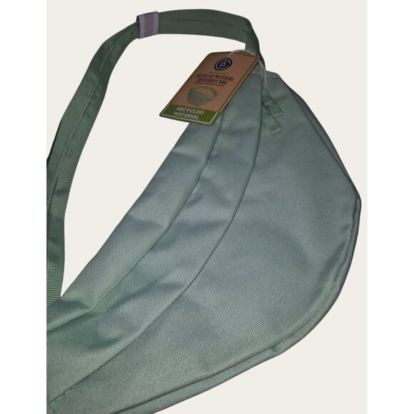 Recycled Material Crossbody Bag Set Navy Sage Green Adjustable Straps Lightweigh - Picture 2 of 7